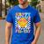 Happy Fri-Yay Groovy Teacher Friday Weekend Fri Yay Men's Casual T-Shirt Royal Blue