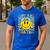 Happy To See Your Face Hippie Smile Back To School Teachers Men's Casual T-Shirt Royal Blue