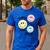 Happy To See Your Face Smile Face Teacher Back To School Men's Casual T-Shirt Royal Blue