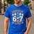 Haunted By 6x7 Math Teacher Halloween Pun Men's Casual T-Shirt Royal Blue
