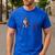 Heartbeat Boston Terrier Dog Men's Casual T-Shirt Royal Blue