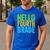 Hello Fourth Grade Shirt 4th Grade Boy Girl Student Teacher Men's Casual T-Shirt Royal Blue