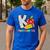 K Is For Kindergarten Teacher Pencil Apple Back To School Men's Casual T-Shirt Royal Blue