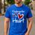 Kindergarten Has My Heart Buffalo Print Teacher Valentine Men's Casual T-Shirt Royal Blue Kindergarten Has My Heart Buffalo Print Teacher Valentine Men's Casual T-Shirt Royal Blue