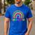 Kindergarten Rainbow Girls Boys Teacher First Day Of School Men's Casual T-Shirt Royal Blue