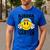 Kindergarten Teacher Hippie Smile Face Back School Men's Casual T-Shirt Royal Blue Kindergarten Teacher Hippie Smile Face Back School Men's Casual T-Shirt Royal Blue
