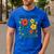 Leer Es Poder Cute Floral Boho Spanish Teacher Reading Men's Casual T-Shirt Royal Blue Leer Es Poder Cute Floral Boho Spanish Teacher Reading Men's Casual T-Shirt Royal Blue