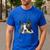 Love Is Boston Terrier Bostie Men's Casual T-Shirt Royal Blue