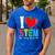 I Love STEM Student Teacher 1st Day Of School Back To School Men's Casual T-Shirt Royal Blue I Love STEM Student Teacher 1st Day Of School Back To School Men's Casual T-Shirt Royal Blue