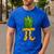 Math Teacher Hawaiian Shirts Pineapple Pi Day Symbol Men's Casual T-Shirt Royal Blue