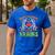 Math Teacher Love Brain Heart Skeleton Hand Zombie Halloween Men's Casual T-Shirt Royal Blue