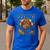 Math Turkey Teacher Thanksgiving Geometric Pi Equation Men's Casual T-Shirt Royal Blue