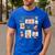 Merry And Bright Christmas Gingerbread Santa Book Teacher Men's Casual T-Shirt Royal Blue Merry And Bright Christmas Gingerbread Santa Book Teacher Men's Casual T-Shirt Royal Blue