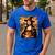 Mona Lisa Pumpkin Halloween Art Teacher Witchy Women Kids Men's Casual T-Shirt Royal Blue