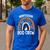 Montessori Teacher Halloween Boo Rainbow Leopard Halloween Men's Casual T-Shirt Royal Blue Montessori Teacher Halloween Boo Rainbow Leopard Halloween Men's Casual T-Shirt Royal Blue