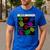 Nerdy Forms Nanotubes Chemistry Teacher Geek Men's Casual T-Shirt Royal Blue