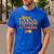 One Thankful PE Teacher Thanksgiving Fall Autumn Groovy Men's Casual T-Shirt Royal Blue