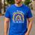 One Thankful Teacher Thanksgiving Rainbow Leopard Fall Men's Casual T-Shirt Royal Blue One Thankful Teacher Thanksgiving Rainbow Leopard Fall Men's Casual T-Shirt Royal Blue