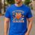 One Thankful Teacher Thanksgiving Retro Groovy Fall Teachers Men's Casual T-Shirt Royal Blue