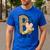P Is For Pre K Teacher Leopard First Day Of School For Men Women Girls Kids Men's Casual T-Shirt Royal Blue