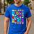 Hispanic Heritage Month 2025 Latino Puerto Rico Teacher Kids Men's Casual T-Shirt Royal Blue