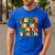 PE Teacher Christmas Holiday Men's Casual T-Shirt Royal Blue