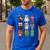 Pig Spooky Ghost Witch Boo-Jee Horror Pumpkin Pig Halloween Men's Casual T-Shirt Royal Blue
