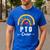 PTO Crew Parent School Volunteer Board Mom Parent Teacher Men's Casual T-Shirt Royal Blue