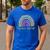 Retired Teacher Rainbow Men's Casual T-Shirt Royal Blue