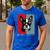 Retro Boston Terrier Dog Lover Bostie Mom Dad Dog Owner Men's Casual T-Shirt Royal Blue