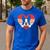 Retro Heart Boston Terrier Dog Vintage Valentine Men's Casual T-Shirt Royal Blue