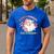 Retro Pink Christmas Santa's Favorite Art Teacher Artist Men's Casual T-Shirt Royal Blue