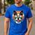 Retro Sunset Sunglasses Boston Terrier Boston Bull Bostie Men's Casual T-Shirt Royal Blue
