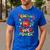 Retro Teaching Is My Superpower Apple Teacher Appreciation Men's Casual T-Shirt Royal Blue