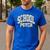 Retro Wildflower School Psych Teacher School Psychologist Men's Casual T-Shirt Royal Blue