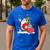 Santa Ugly Christmas Tree Lights Boston Terrier Dog Lover Men's Casual T-Shirt Royal Blue