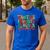 Santas Favorite Teacher Retro Groovy Christmas Xmas Women Men's Casual T-Shirt Royal Blue