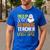 This Is My Scary Reading Teacher Costume Halloween School Men's Casual T-Shirt Royal Blue