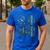 Science Teacher Camo American Flag Back To School Men's Casual T-Shirt Royal Blue