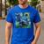 Scottish Terrier Starry Night Scotty Dog Art By Aja Men's Casual T-Shirt Royal Blue
