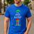 SPED Squad Elf Teacher Matching Christmas Party Pajama Men's Casual T-Shirt Royal Blue