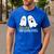 Spooky Ghost Inequalities Halloween Math Teacher Men's Casual T-Shirt Royal Blue