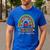 Teach Love Inspire Rainbow Leopard Cheetah Print Teacher Men's Casual T-Shirt Royal Blue Teach Love Inspire Rainbow Leopard Cheetah Print Teacher Men's Casual T-Shirt Royal Blue