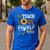 TEACH LOVE INSPIRE Teacher Sunflower Appreciation Men's Casual T-Shirt Royal Blue