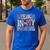 I Teach In My Pajamas Retro Groovy Teacher Humor Men's Casual T-Shirt Royal Blue