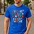 Teacher Christmas Alphabet Back To School Holiday Learning Men's Casual T-Shirt Royal Blue Teacher Christmas Alphabet Back To School Holiday Learning Men's Casual T-Shirt Royal Blue