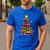 Teacher Crayon Christmas Tree Lights Student School Xmas Men's Casual T-Shirt Royal Blue Teacher Crayon Christmas Tree Lights Student School Xmas Men's Casual T-Shirt Royal Blue