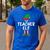 The Teacher Elf Matching Family Christmas Men's Casual T-Shirt Royal Blue