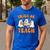 Teacher Halloween Trick Or Teach Retro Groovy Floral Ghost Men's Casual T-Shirt Royal Blue Teacher Halloween Trick Or Teach Retro Groovy Floral Ghost Men's Casual T-Shirt Royal Blue