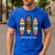 Teacher Life Teach Love Inspire Pencils Inspirational Women Men's Casual T-Shirt Royal Blue